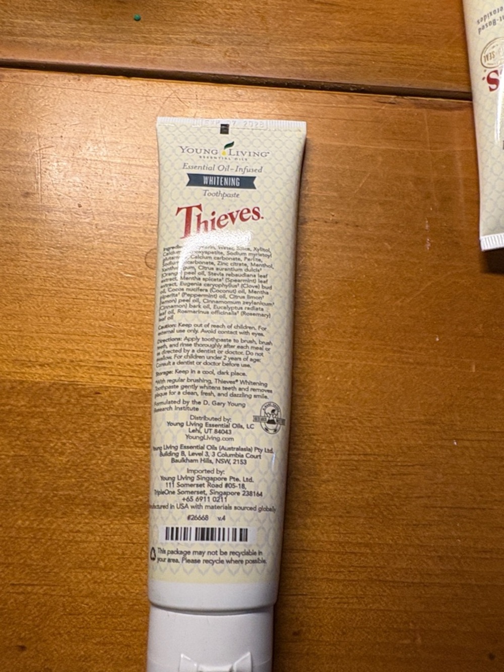 Young Living Thieves Whitening Toothpaste - Cream/White - Picture 2 of 2